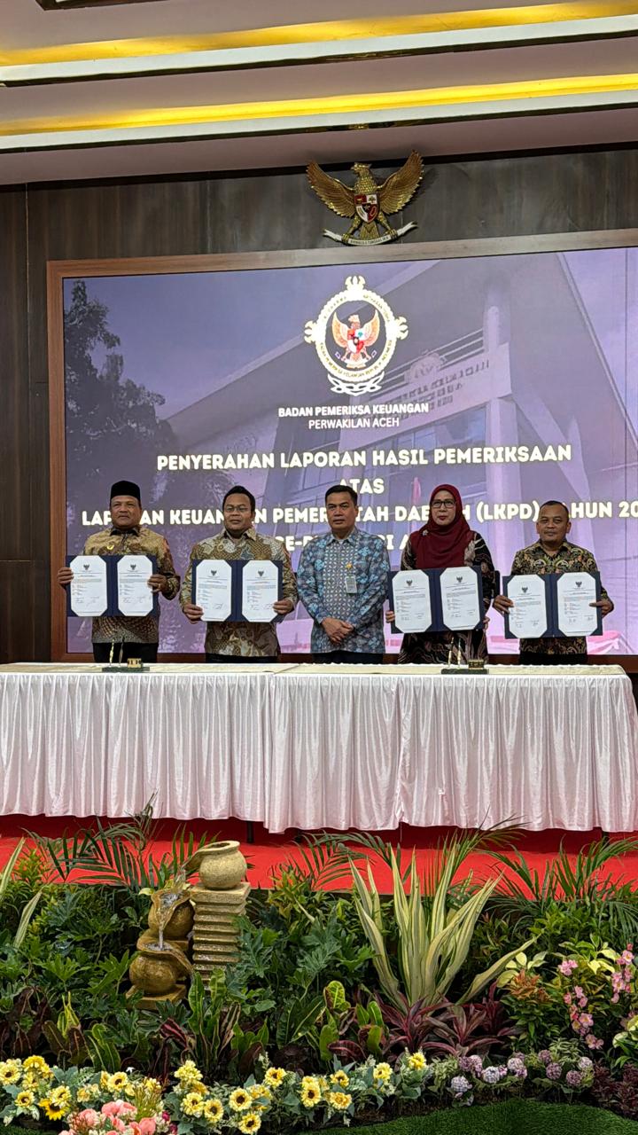 WALI KOTA SABANG DAN KETUA DPRK TERIMA LHP  TA 2025 Perkuat Tata Kelola Keuangan Daerah yang Transparan, Akuntabel, dan Berintegritas Menuju Sabang Maju
